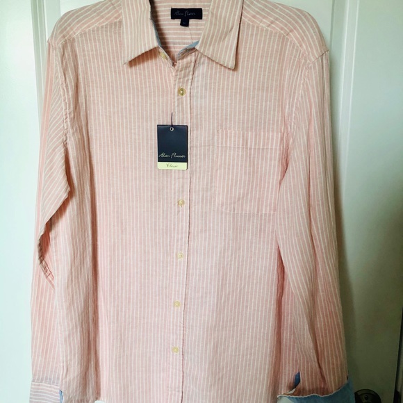 Alan Flusser Linen Cotton Long Sleeve Shirt. - Picture 2 of 11